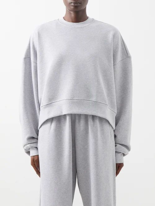 Wardrobe. nyc - X Hailey Bieber Oversized Cotton-jersey Sweatshirt - Womens - Grey