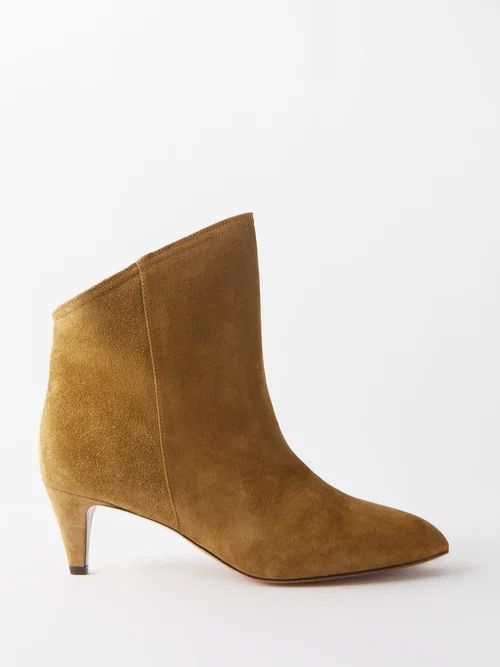 Dripi Suede Ankle Boots - Womens - Beige