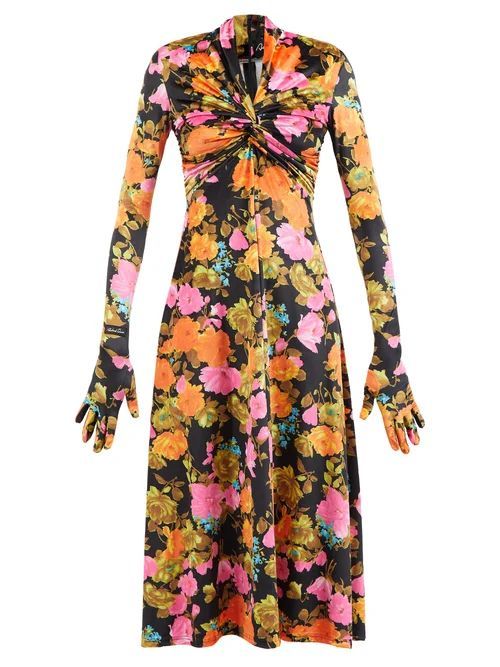 Primrose High-neck Floral-print Jersey Dress - Womens - Multi