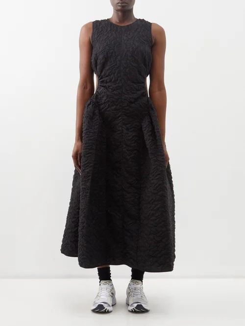 Samara Nimbus Cotton-blend Midi Dress - Womens - Black