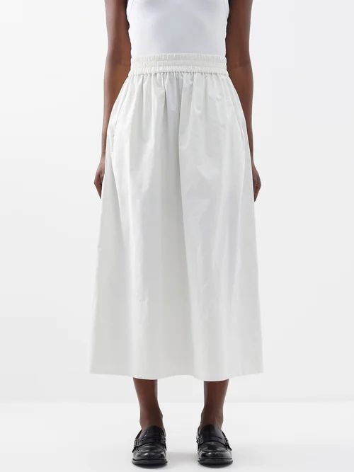 Elasticated-waist Nylon Skirt - Womens - White
