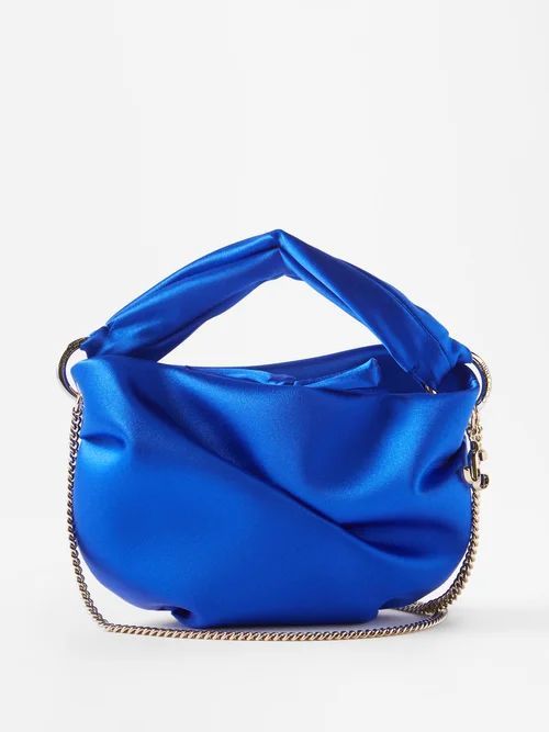Bonny Satin Clutch Bag - Womens - Blue