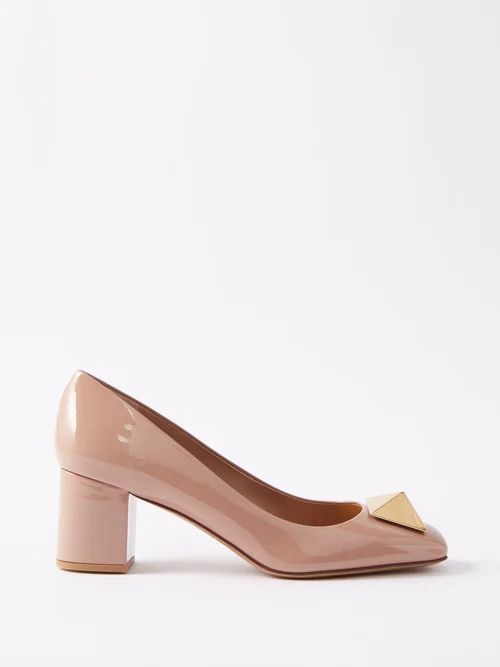 One Stud 60 Patent-leather Pumps - Womens - Nude