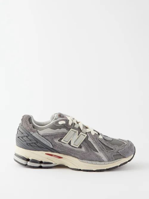 1906r Suede And Mesh Trainers - Womens - Dark Grey