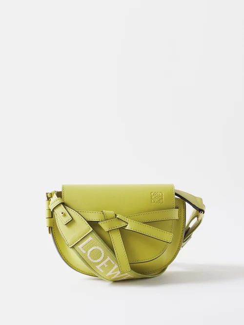 Gate Mini Leather Cross-body Bag - Womens - Light Green