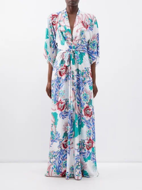 Wisdom Floral-print Crepe Maxi Dress - Womens - Multi