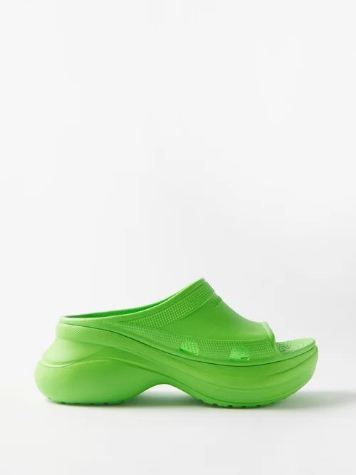 X Crocs Rubber Slides - Womens - Green