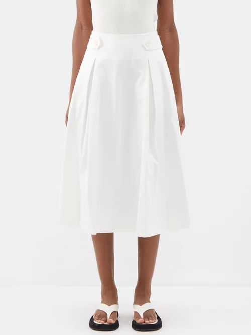 Toledo Midi Skirt - Womens - White