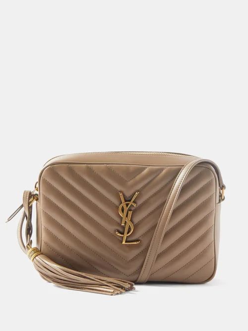 Lou Medium Quilted-leather Cross-body Bag - Womens - Beige