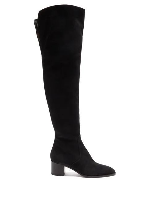 Gazellou 55 Suede Over-the-knee Boots - Womens - Black