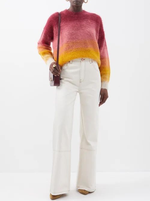 Drussell Dégradé Mohair-blend Sweater - Womens - Yellow Multi