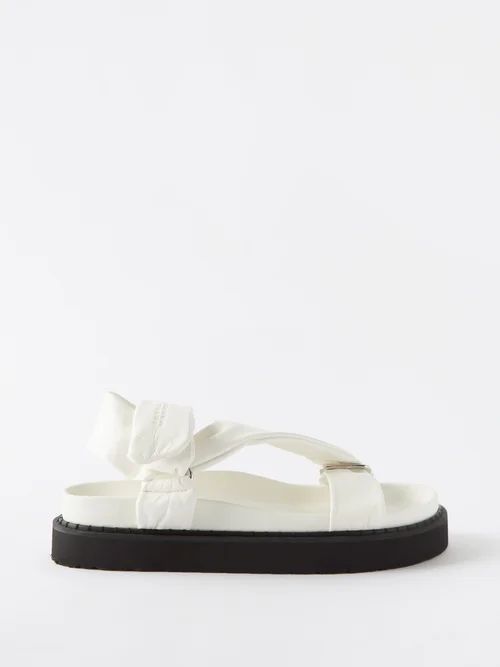 Naori Leather Sandals - Womens - White