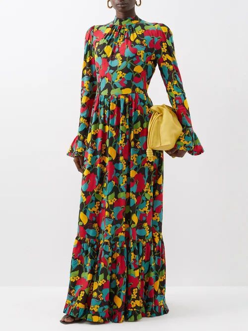 Visconti Floral Stretch-jersey Dress - Womens - Multi