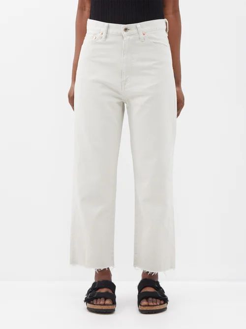 Cropped Selvedge Jeans - Womens - Ivory