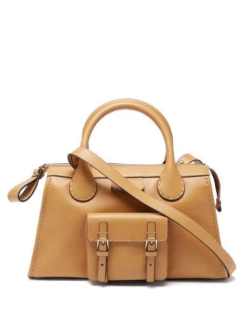 Edith Leather Handbag - Womens - Brown