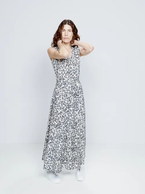 Leopard Print Jersey Wrap Dress - Womens - Leopard