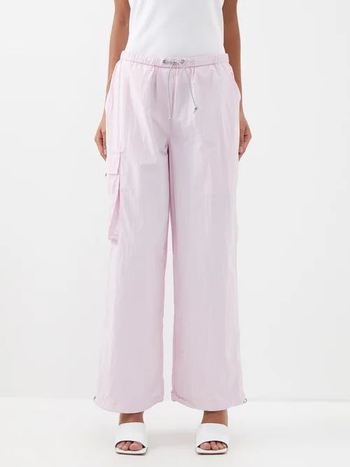 Esther Recycled-nylon Cargo Trousers - Womens - Light Pink