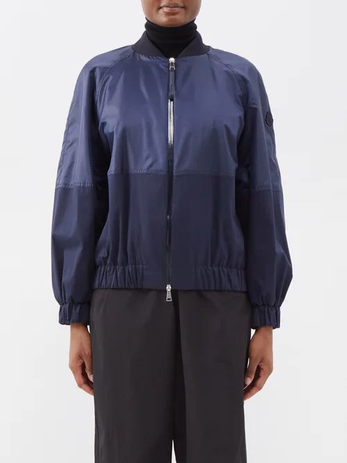 Gobie Satin Bomber Jacket - Womens - Navy