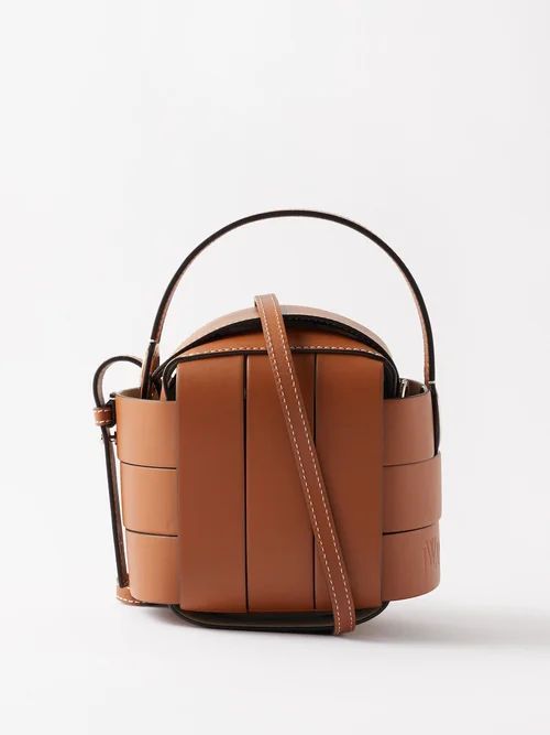 Knot Woven-leather Handbag - Womens - Tan