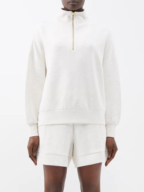 Hawley High-neck Jersey Sweatshirt - Womens - Ivory