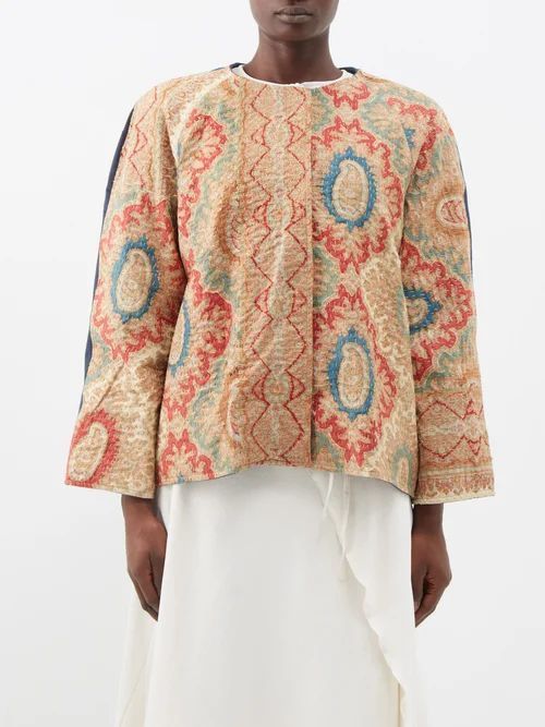 Ilana 19th-century Provençal Cotton Jacket - Womens - Beige Multi
