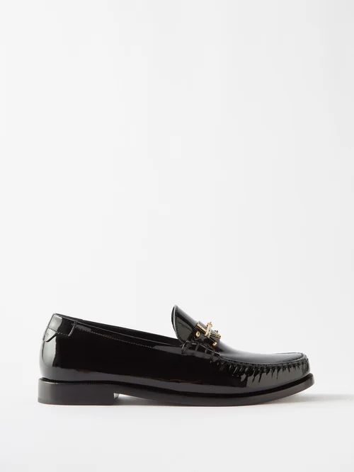 Le Loafer Patent-leather Penny Loafers - Womens - Black