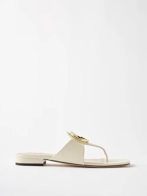 Blondie Leather Sandals - Womens - White