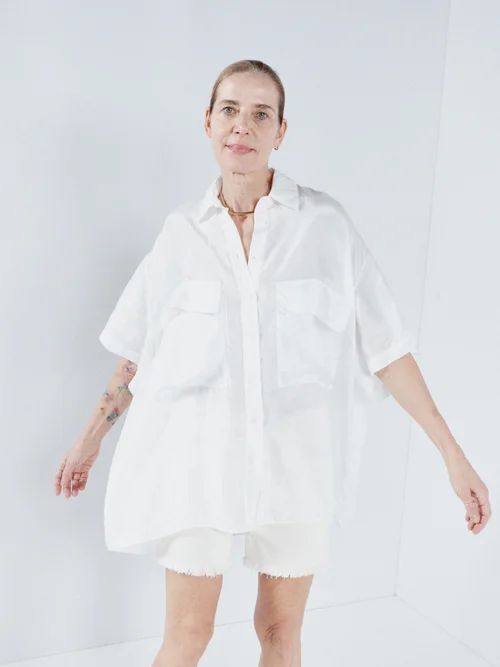 Parachute Silk Shirt - Womens - Ivory
