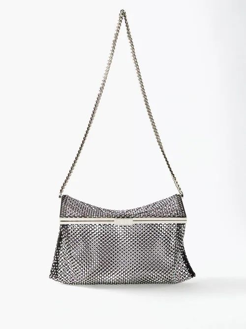 Fanny Crystal-mesh Shoulder Bag - Womens - Silver