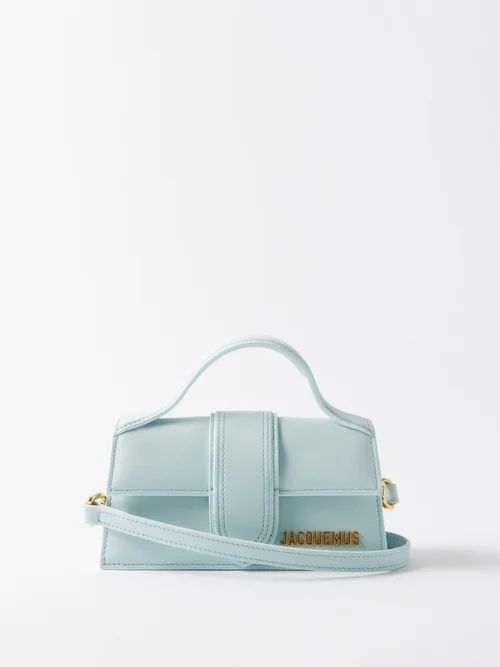 Bambino Matte-leather Top-handle Bag - Womens - Light Blue
