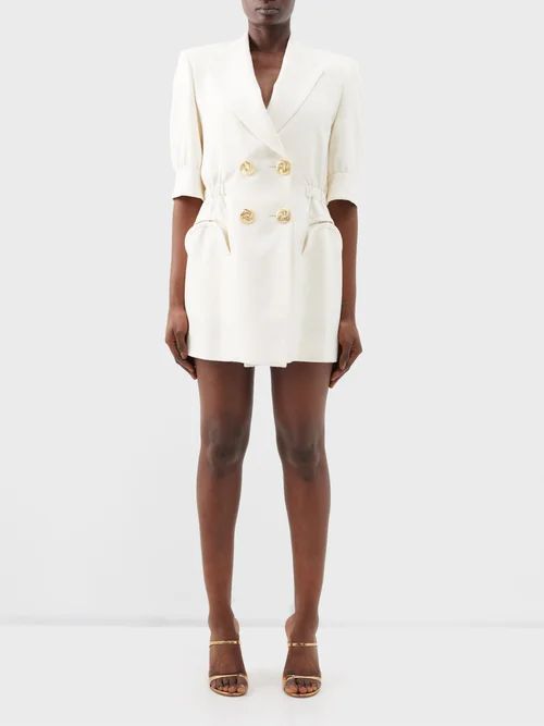 Anyway Linen Mini Dress - Womens - Cream