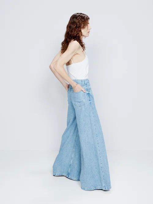 Stride Lyocell Wide-leg Jeans - Womens - Light Blue