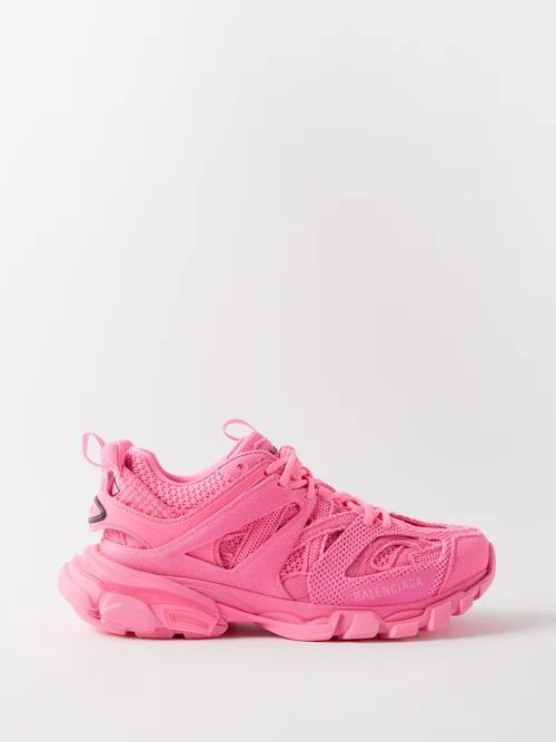 Track Panelled Trainers - Womens - Pink