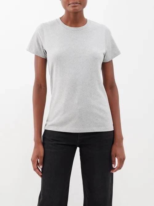 Poppy Organic-cotton T-shirt - Womens - Light Grey