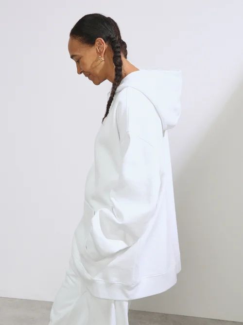Recycled Cotton-blend Oversized Hoodie - Womens - White