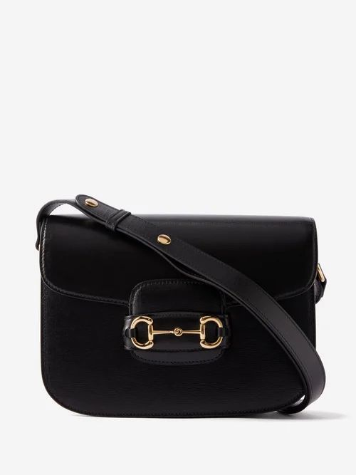 1955 Horsebit Leather Shoulder Bag - Womens - Black