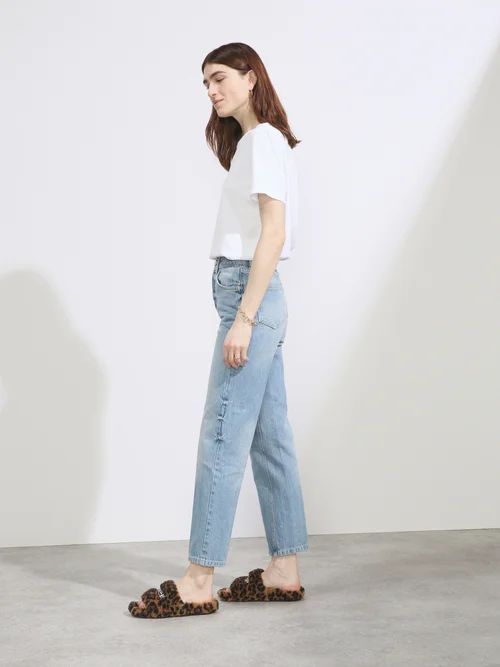 Find Organic-cotton Straight-leg Jeans - Womens - Light Blue