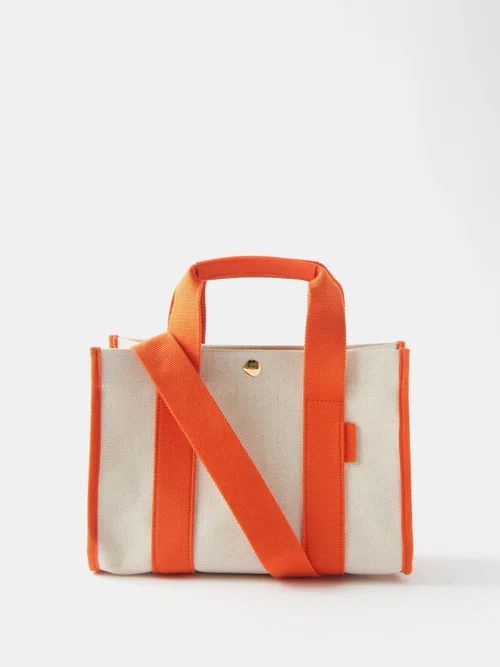 No.131 Mini Canvas Tote Bag - Womens - Orange Multi