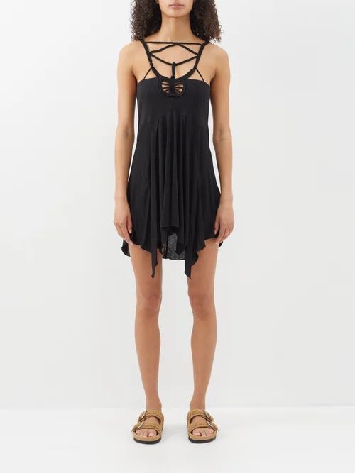 Diana Jersey Mini Dress - Womens - Black