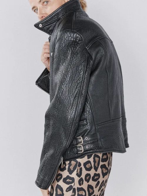 Vintage Leather Jacket - Womens - Black