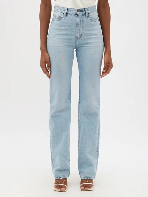 Janice High-rise Straight-leg Jeans - Womens - Light Denim