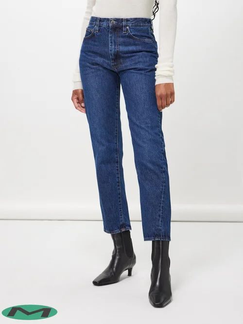 Original Twisted-seam Straight-leg Jeans - Womens - Dark Denim