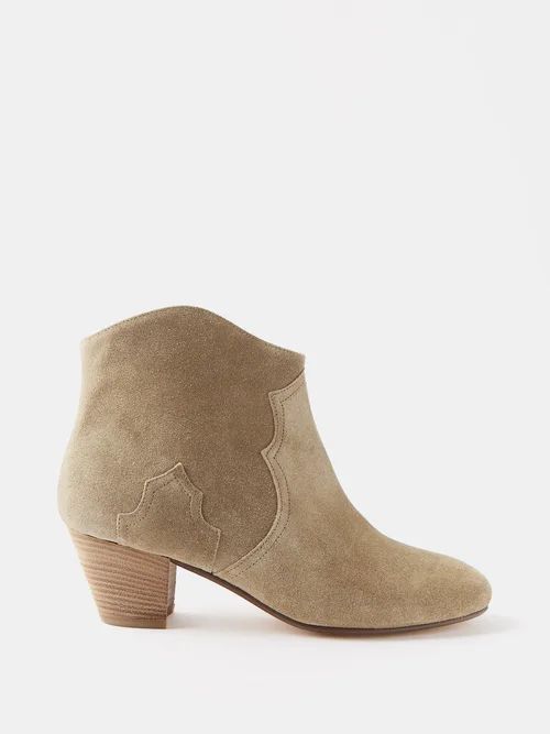 Dicker Suede Ankle Boots - Womens - Nude