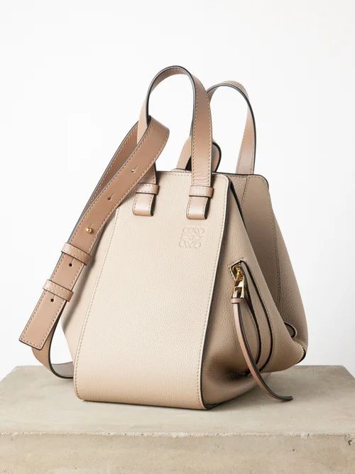 Hammock Small Grained-leather Handbag - Womens - Beige