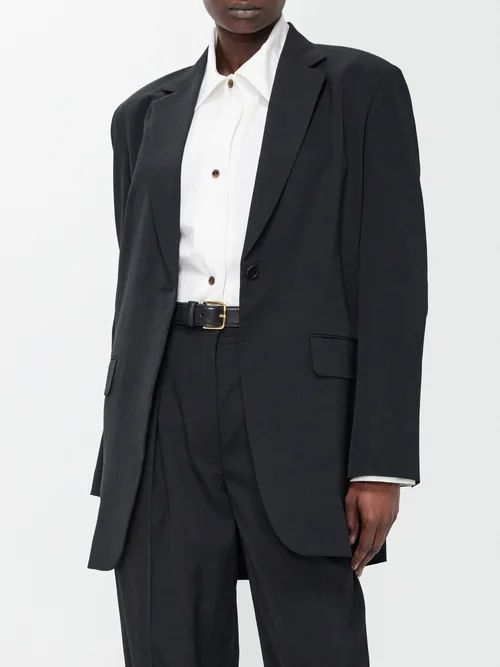 Obine Oversized Longline Jacket - Womens - Black