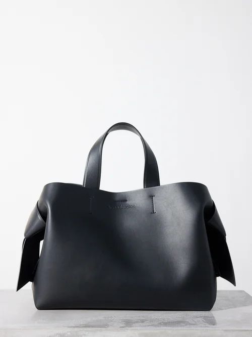 Musubi Knotted Leather Shoulder Bag - Womens - Black