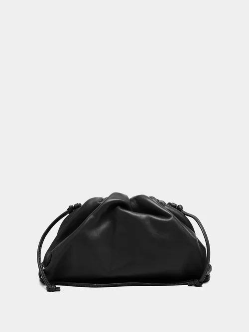 Pouch Mini Leather Clutch Bag - Womens - Black
