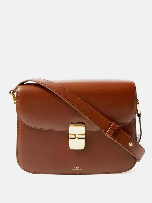 Grace Large Smooth-leather Shoulder Bag - Womens - Tan
