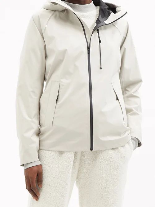 Meteor Matte-shell Hooded Jacket - Womens - Light Grey