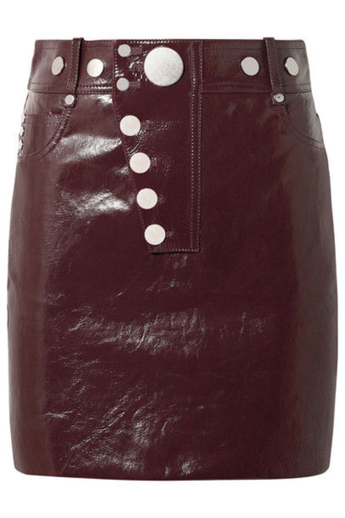 Alexander Wang - Patent-leather Mini Skirt - Burgundy